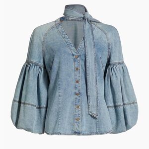 Zimmerman Blouse with Puff Sleeves